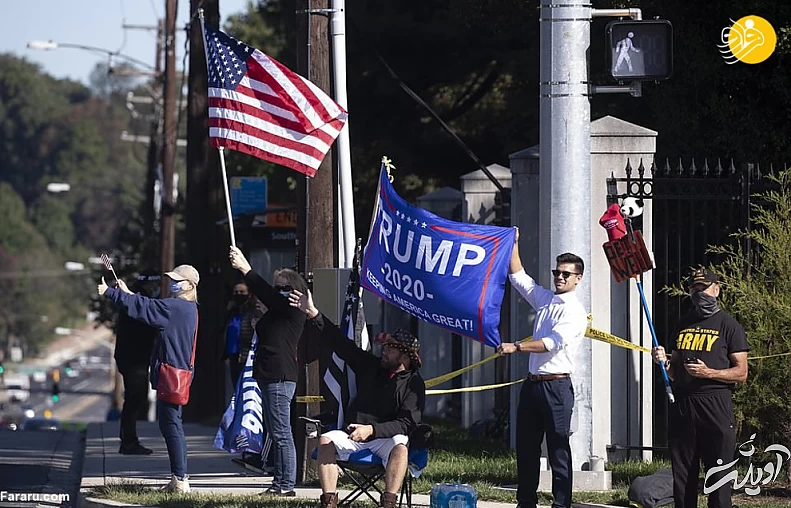 گزارش تصویری دعا برای بهبودی حال دونالد ترامپ